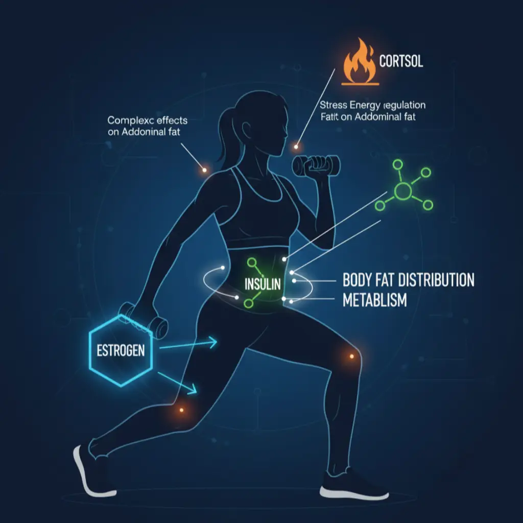female hormones weight loss diagram