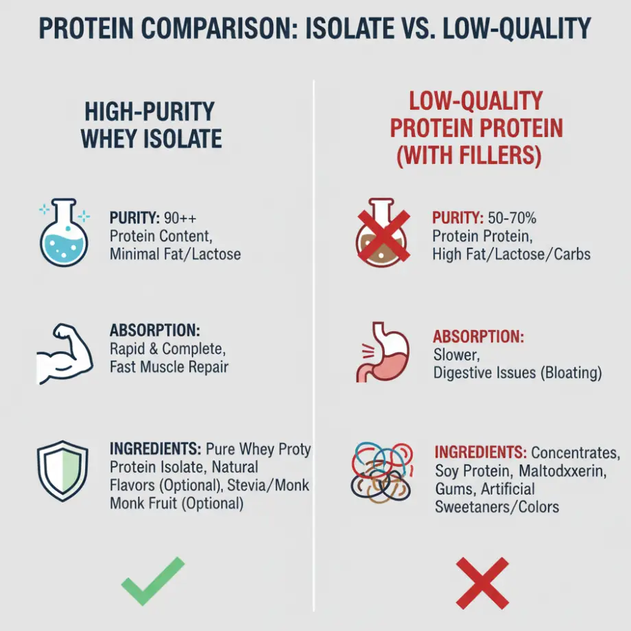 protein purity comparison chart