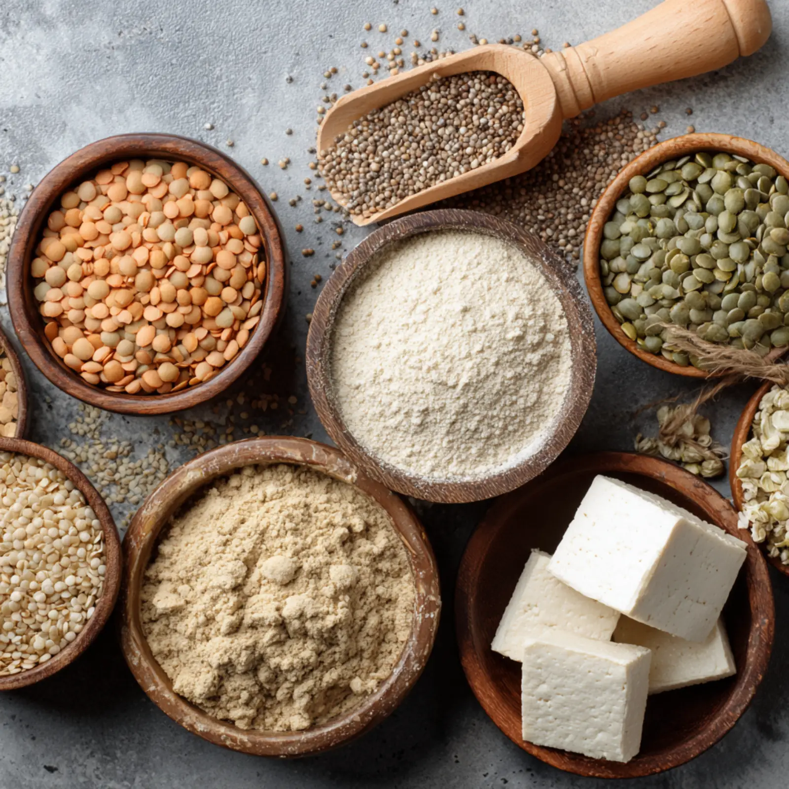 Vegan protein sources with plant-based protein powder