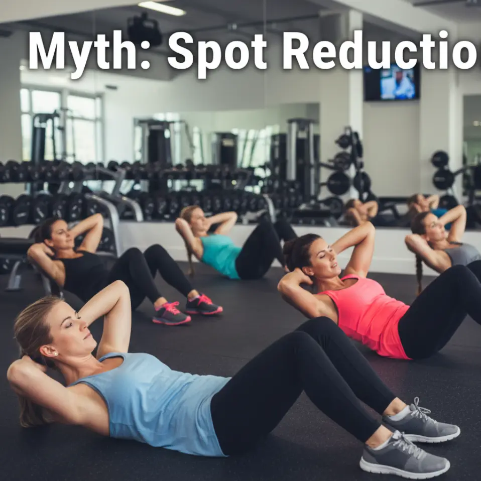 Process image explaining how fat loss occurs through systemic energy mobilization, not targeted spot reduction.