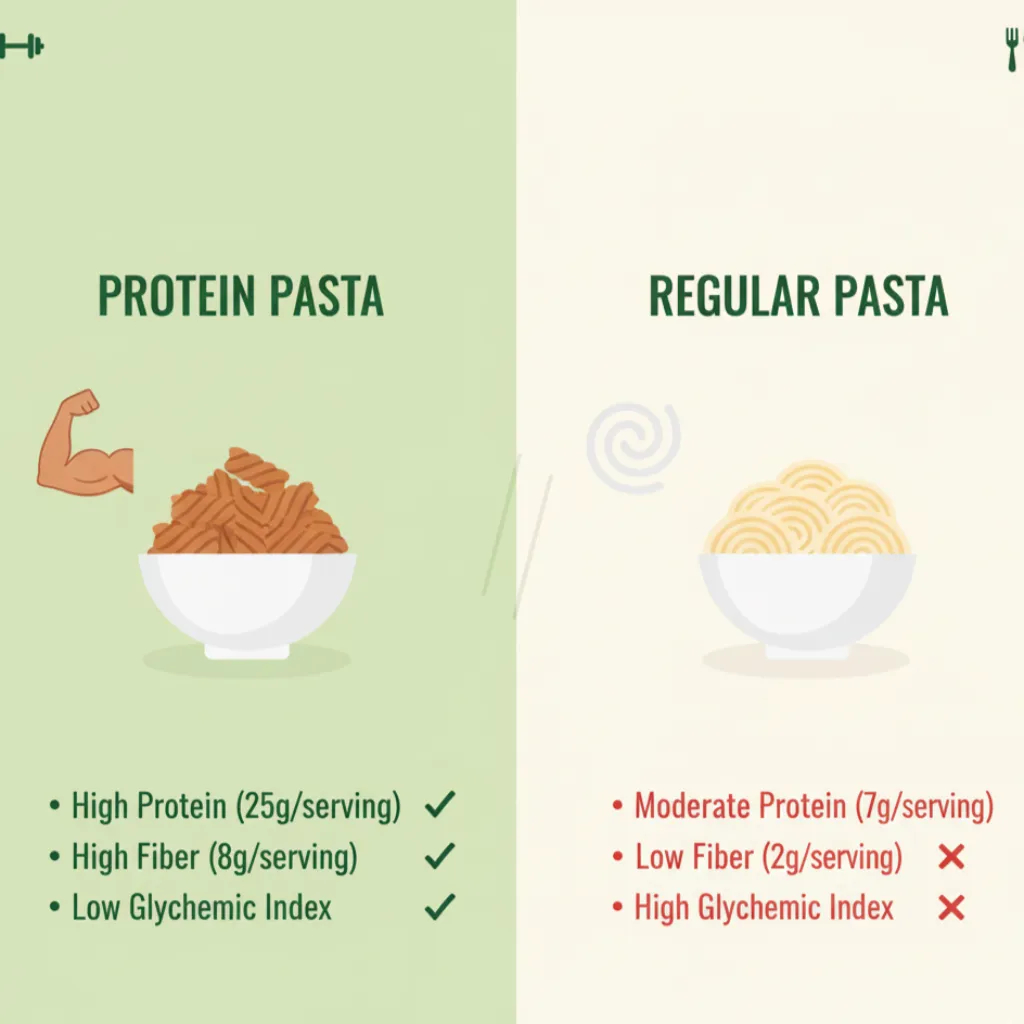 High Protein Pasta: The Ultimate Guide for Muscle Gain, Cutting, and Real Results 1 High Protein Pasta :protein pasta vs regular pasta