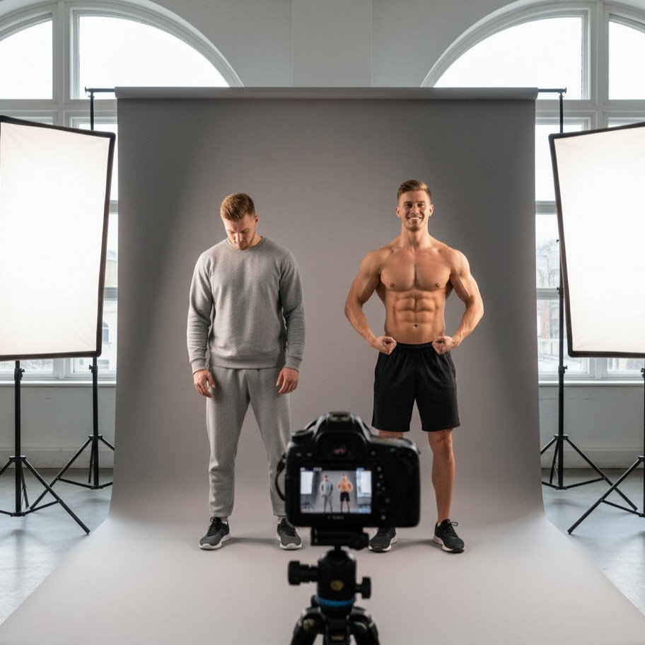 Transformation Photography Tips: Expert Ways to Capture Your Fitness Journey 1 Collage of fitness progress pictures before and after transformation